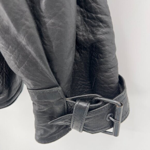 Michael Hoban North Beach Black Leather Jacket Size 38 Made in USA - Picture 3 of 14